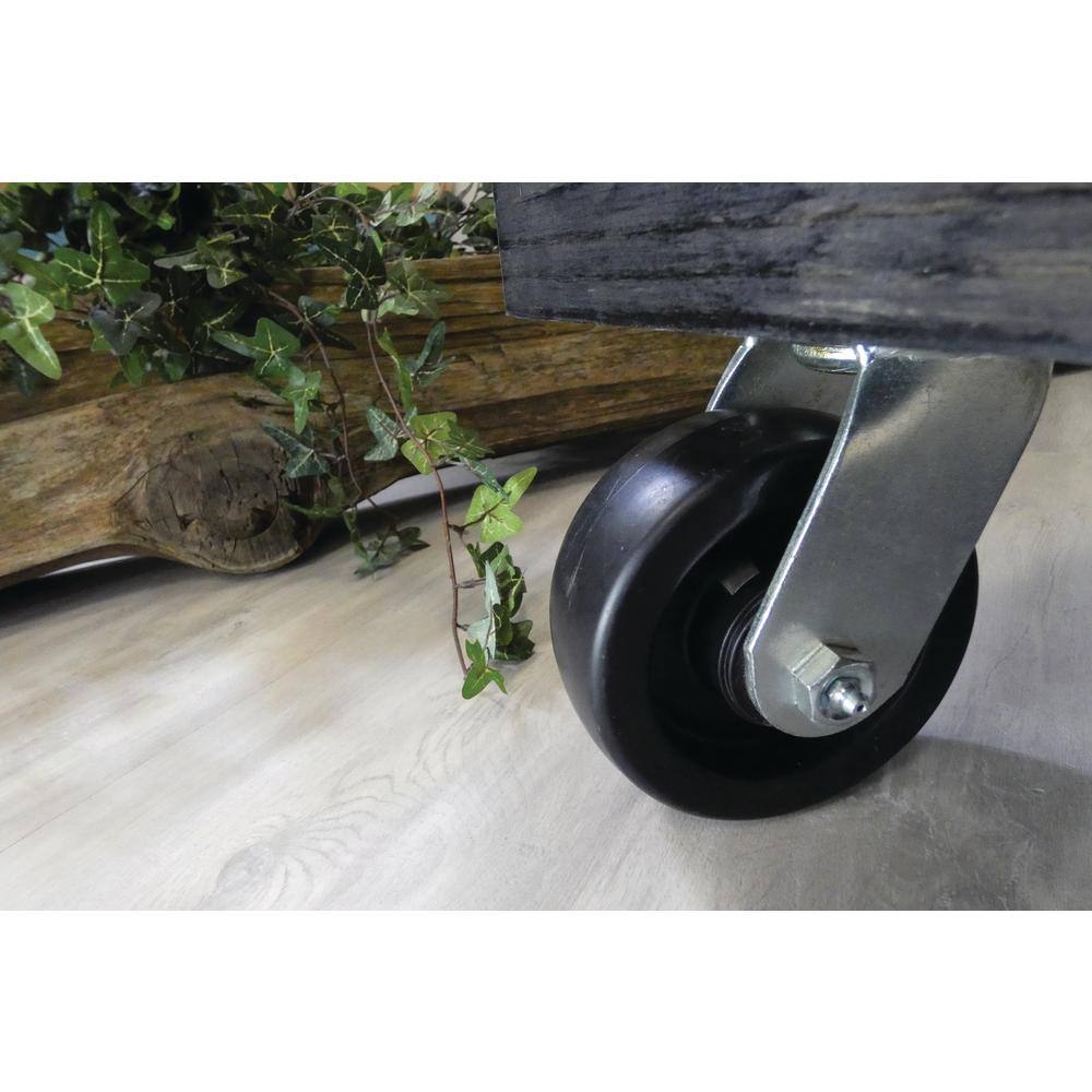 Shepherd 5 in. Black Polypropylene and Steel Swivel Plate Caster with 500 lb. Load Rating 9388