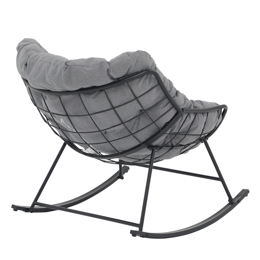 Patio Rocking Chair with Cushion