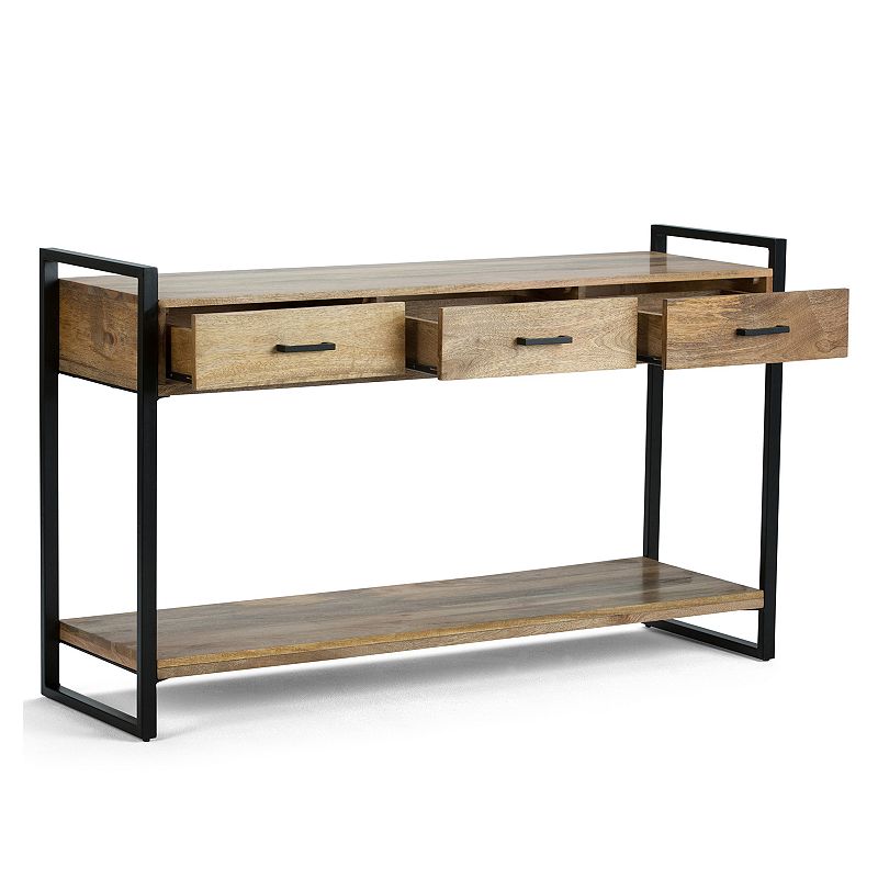 Simpli Home Riverside Rustic Console Table