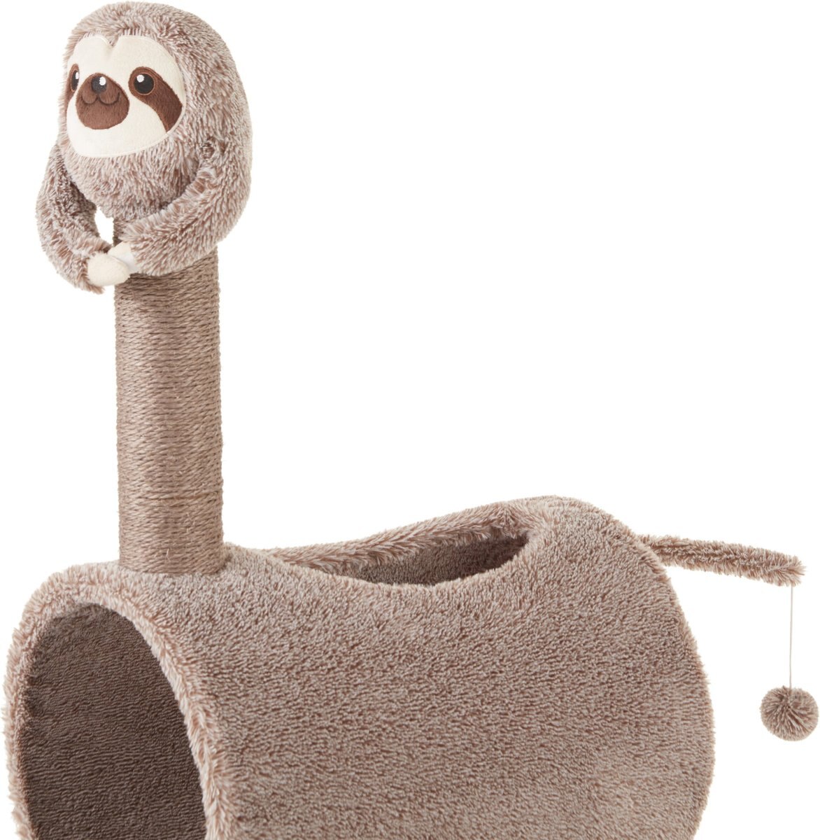 Frisco Animal Series Cat Tunnel with Scratching Post， Sloth