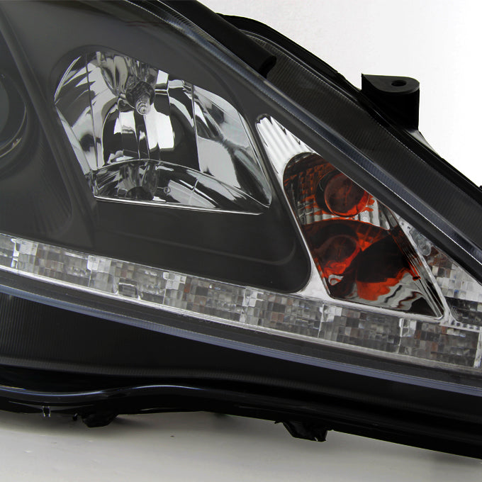 Fits 2006-2013 Lexus IS250 IS350  Black LED DRL Projector Headlights Left+RIght