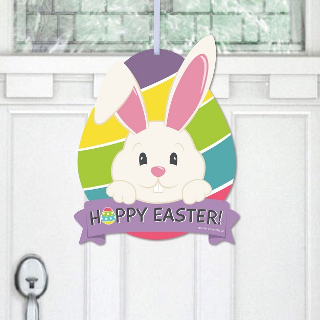 Big Dot Of Happiness Hippity Hoppity Hanging Porch Easter Bunny Party Outdoor Decorations Front Door Decor 1 Piece Sign