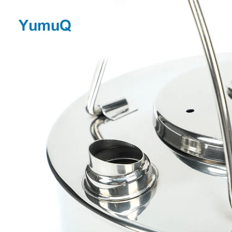 YumuQ 17.5cm x 7.5cm 1.5L Collapsible Portable Stainless Steel Cooking Camping Kettle For Outdoor Hiking