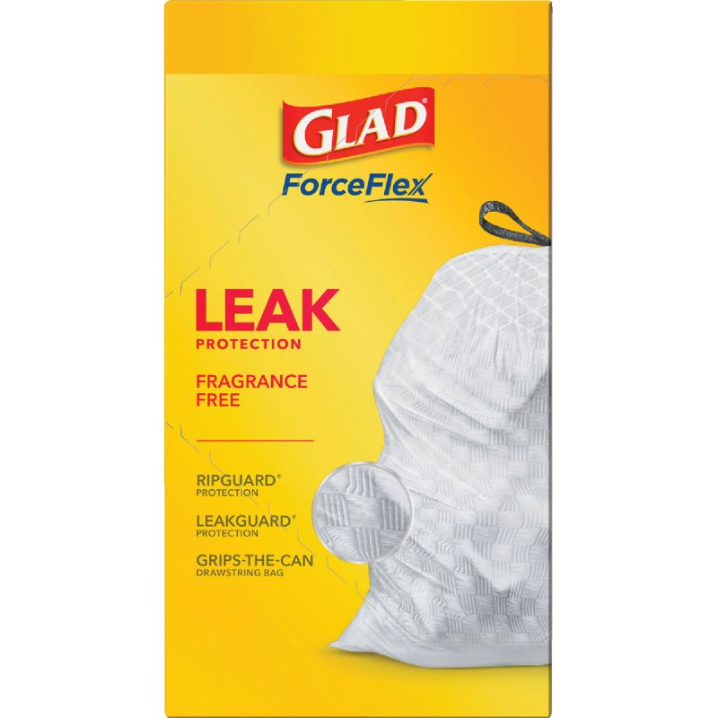 Glad Reinforced Strength Tall Kitchen Trash Bag 13 Gal. White