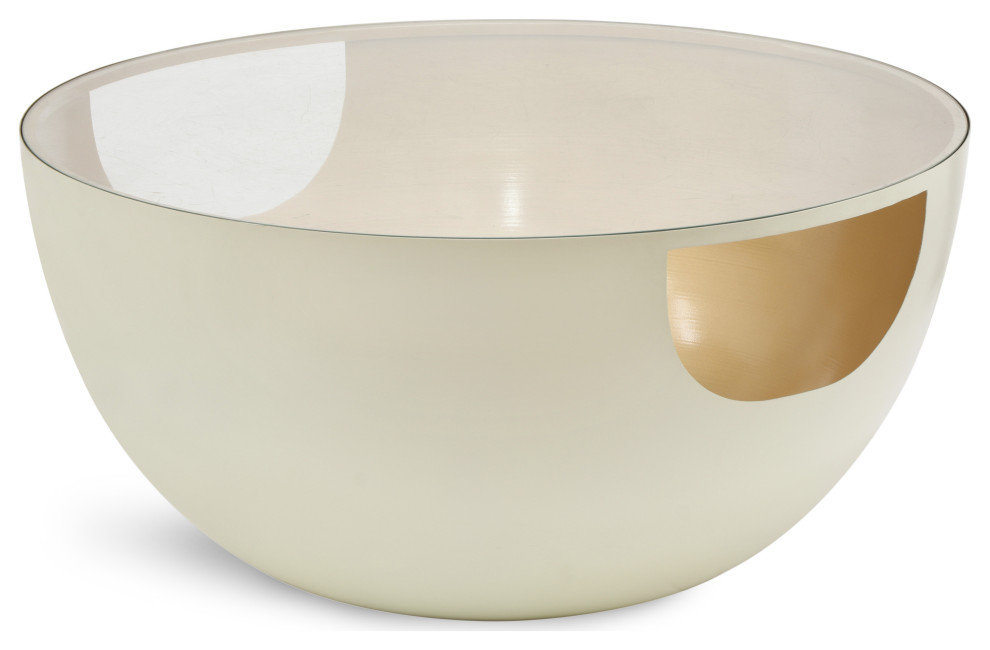 Doma Cream / Gold Coffee Table   Contemporary   Coffee Tables   by Meridian Furniture  Houzz