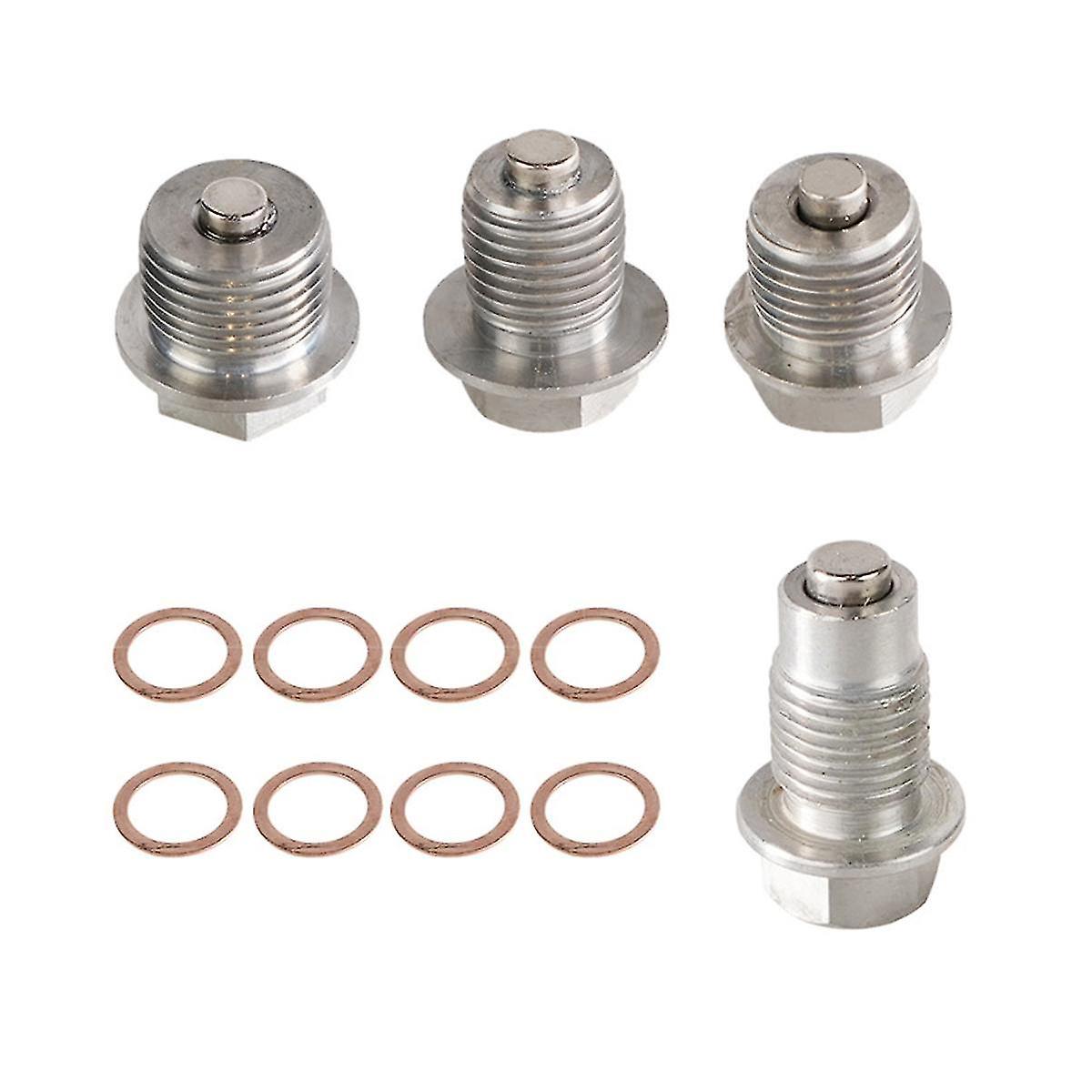 6pcs M12x1.25，m14x1.5，m16x1.5，m18x1.5 Oil Pan Screw， Stainless Steel Gearbox Suction Iron Oil Drain