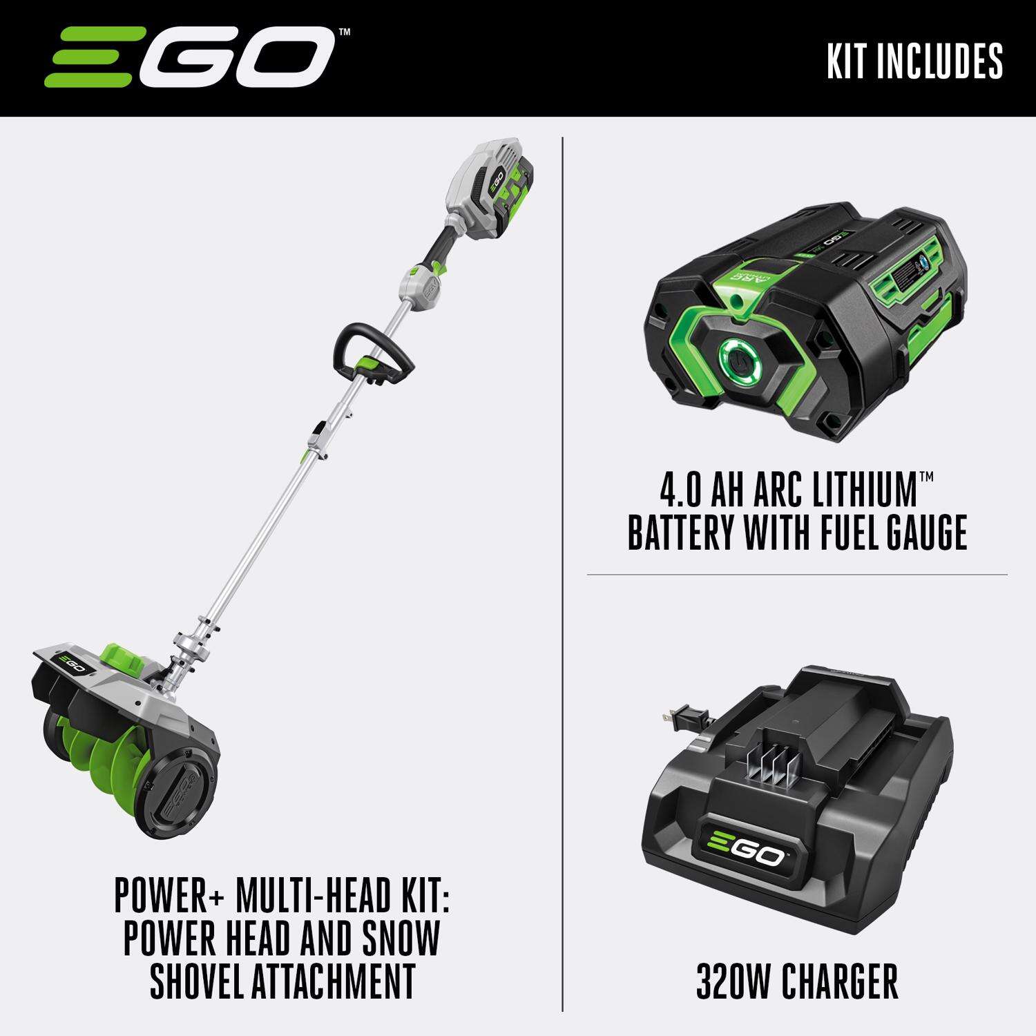 EGO Power+ Multi-Head System MSS1203 12 in. 56 V Battery Snow Thrower Kit (Battery and Charger)