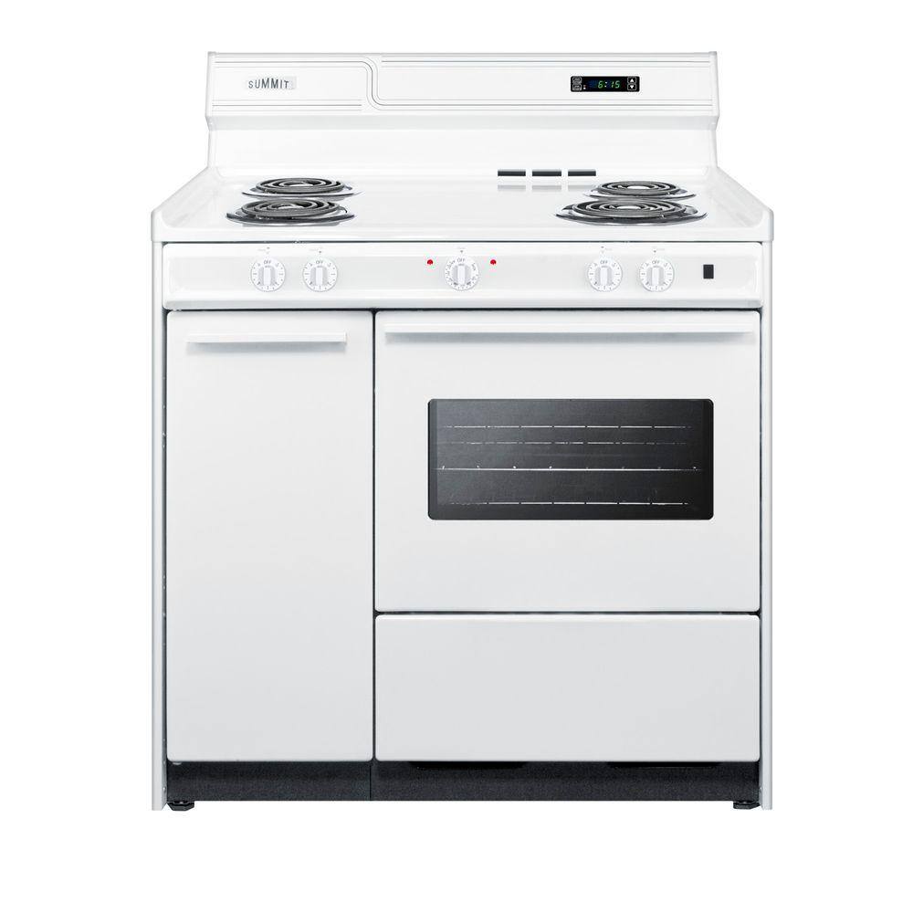 Summit Appliance 36 in. 2.9 cu. ft. Electric Range in White WEM430KW