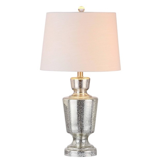 Glass Olivia Table Lamp includes Led Light Bulb Silver Jonathan Y