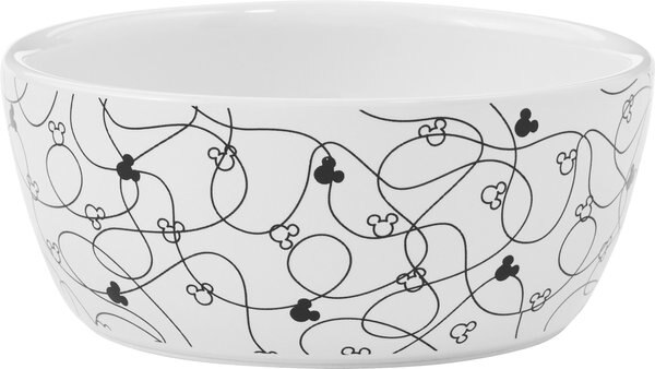 Disney Mickey Lines Non-Skid Ceramic Cat Bowl