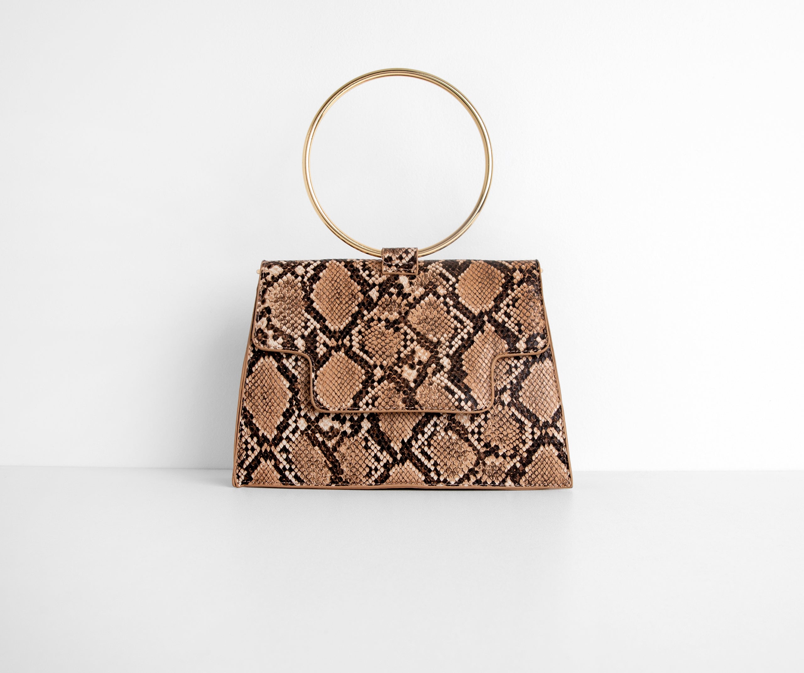 A Snake Print Moment O-Ring Purse