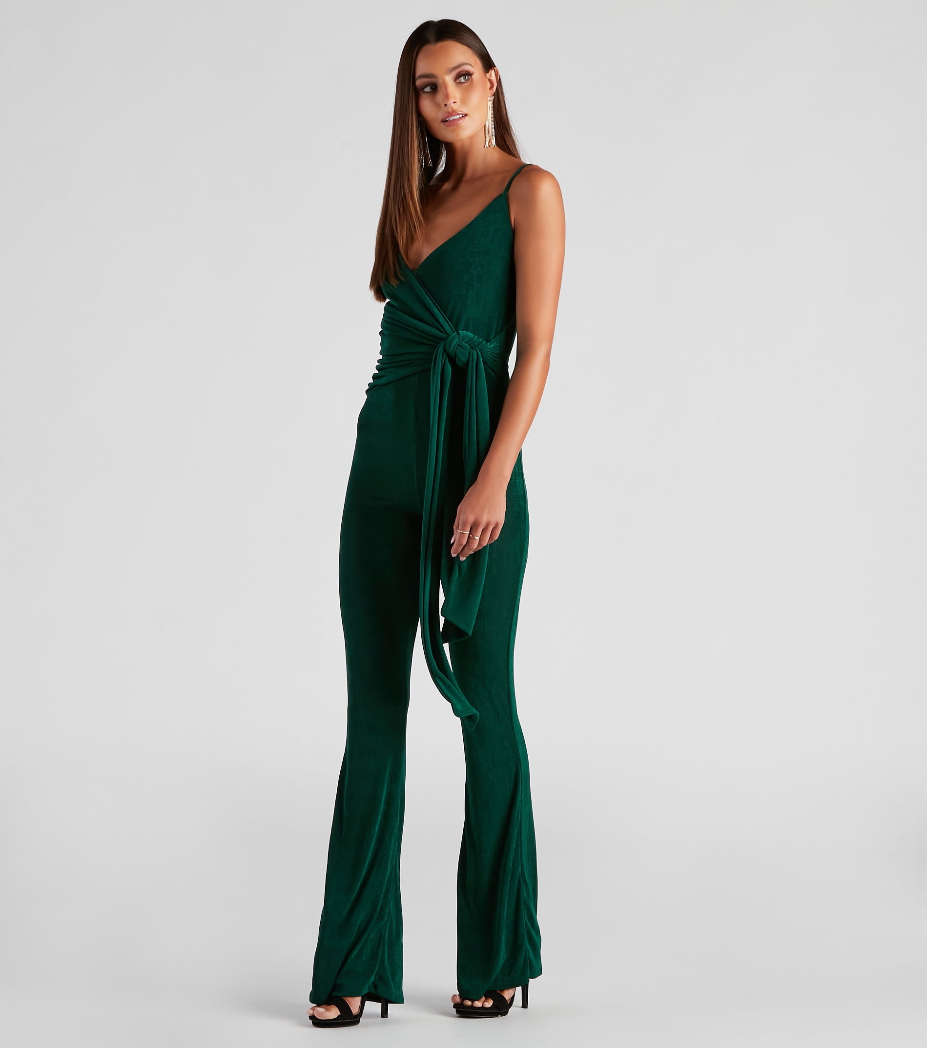 Tied In Knots Surplice Jumpsuit