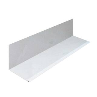 Gibraltar Building Products 4 in. x 4 in. x 10 ft. Galvanized Steel 90 L Flashing with Open Hem 10170