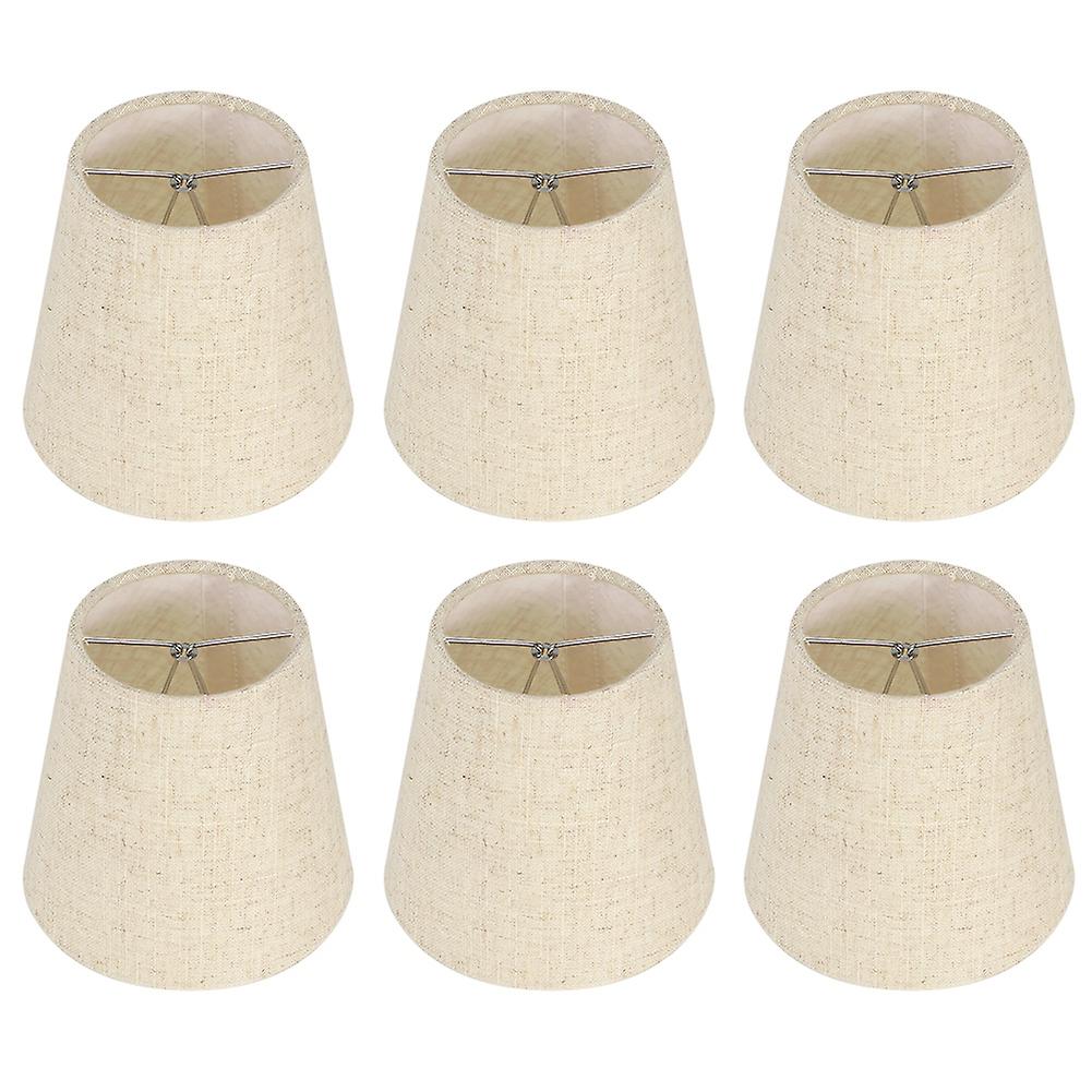 6Pcs Nordic Style E14 Chandelier Lampshade Fabric Wall Lamp Cover Accessory for Home Decoration