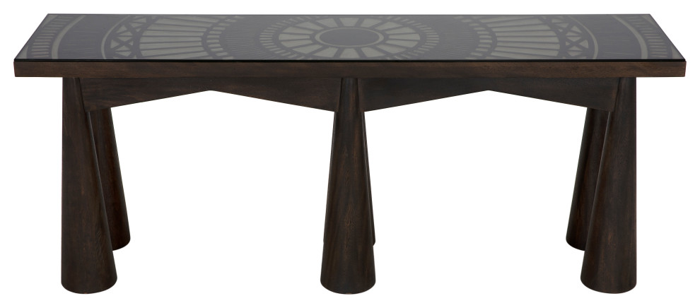 Tutankhamun Console  Ebony Walnut   Transitional   Console Tables   by Noir  Houzz