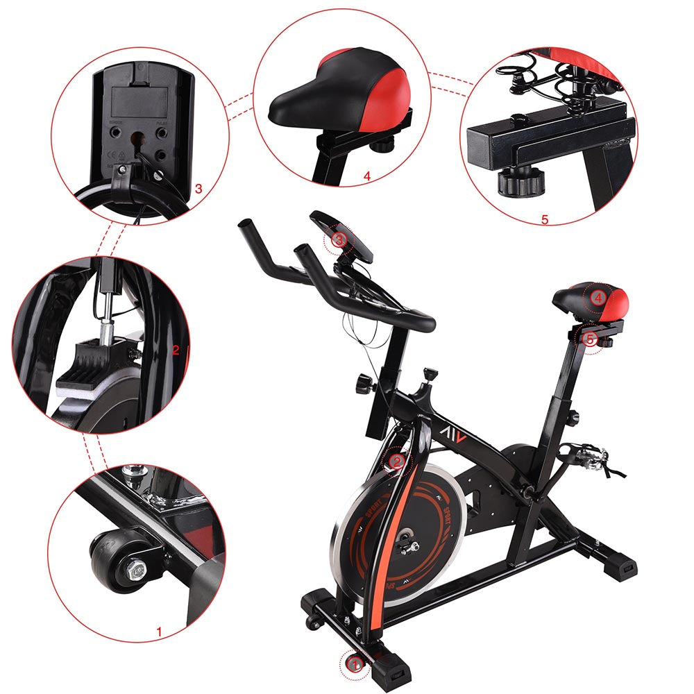 Yescom Indoor Cycling Workout Exercise Bike Black