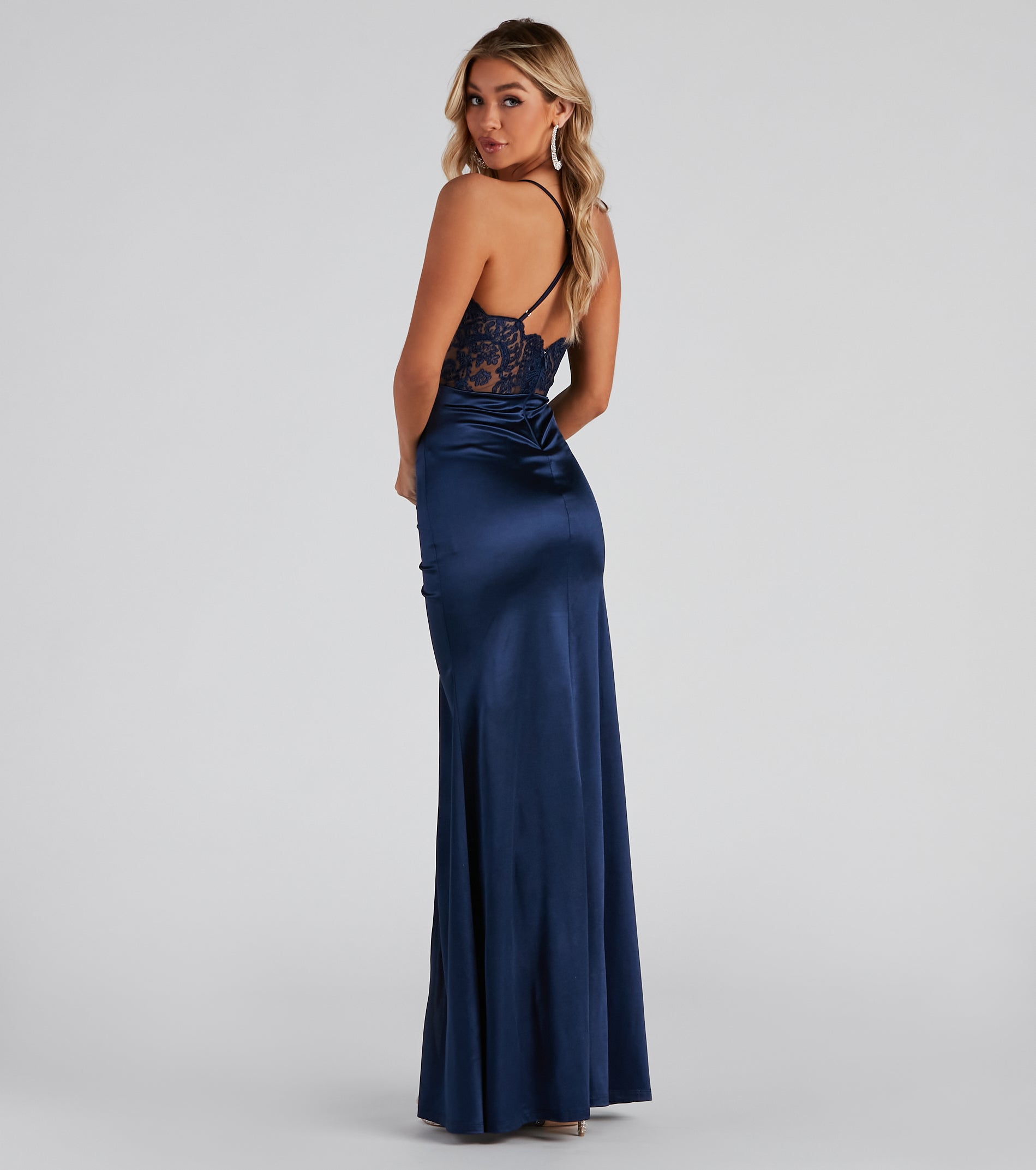 Abigail Ruched Satin Mermaid Dress