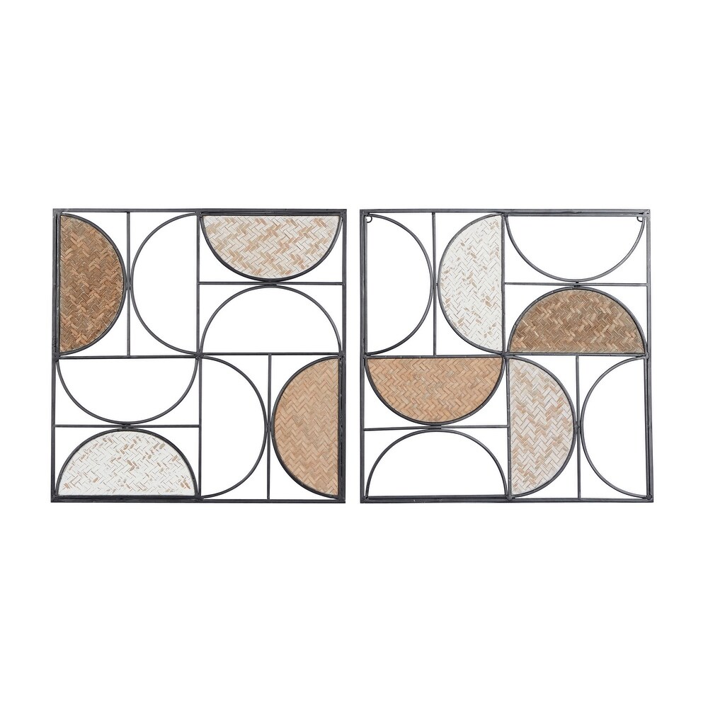 Iron Contemporary Wall Decor (Set of 2)