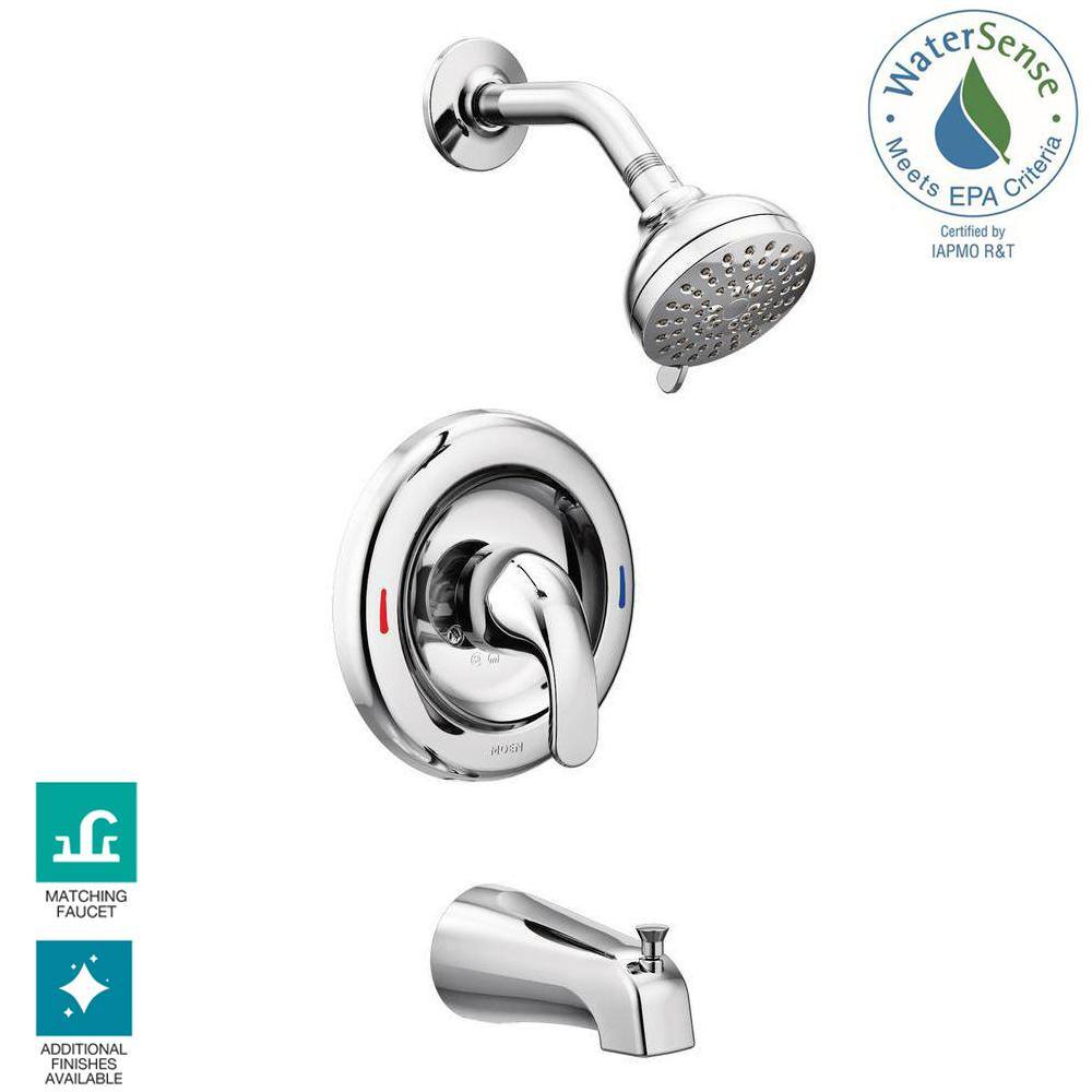 MOEN Adler Single-Handle 4-Spray Tub and Shower Faucet in Chrome (Valve Included) 82603