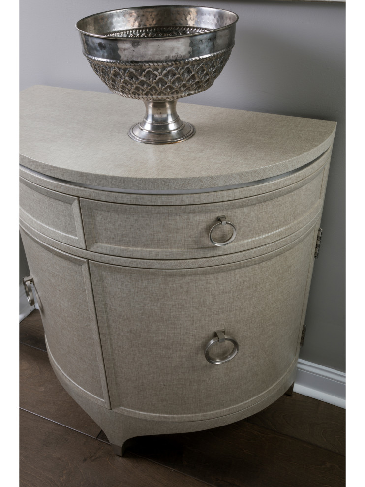 Zeitgeist Linen Demilune Chest   Transitional   Accent Chests And Cabinets   by HedgeApple  Houzz