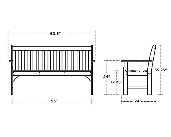 Polywood Vineyard 60 Bench GNB60