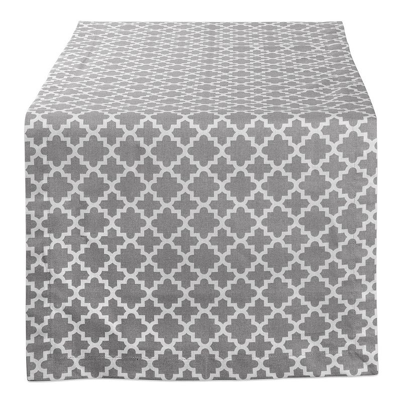 108 Gray Lattice Table Runner