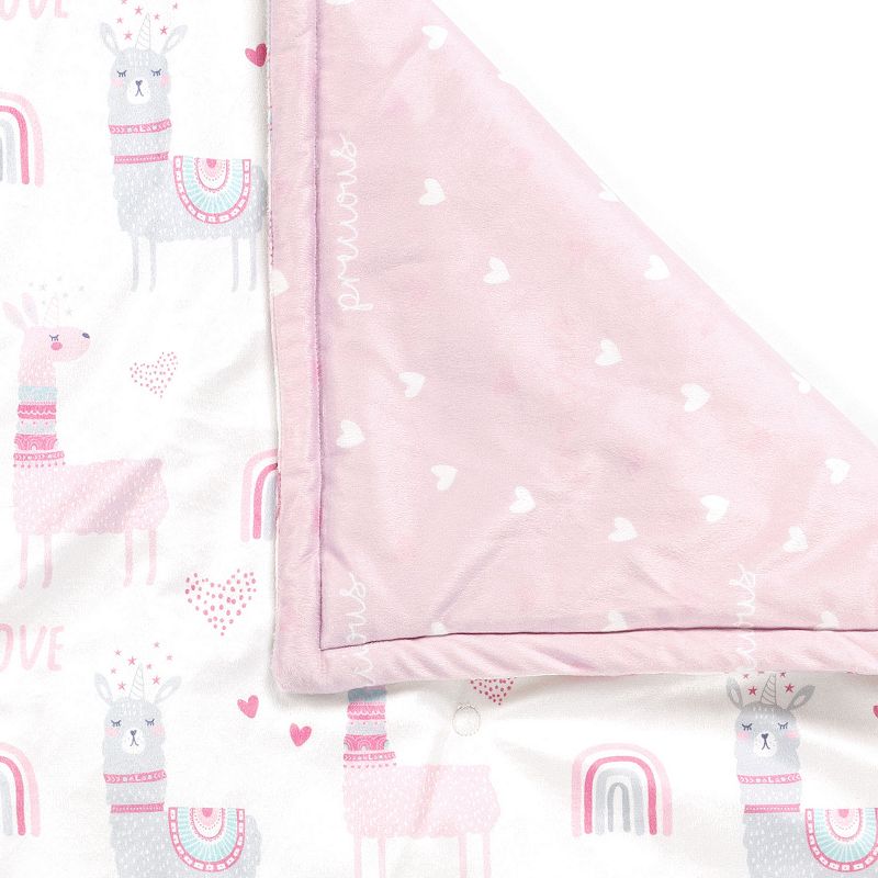 Lush Decor Llama Love Reversible Soft and Plush Oversized Soft Blanket