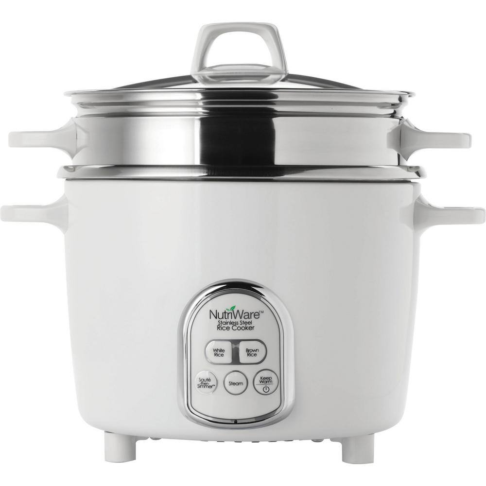 AROMA NutriWare Digital Pot Style 7-Cup Rice Cooker with Glass Lid and Non-Stick Pot NRC-687SD-1SG