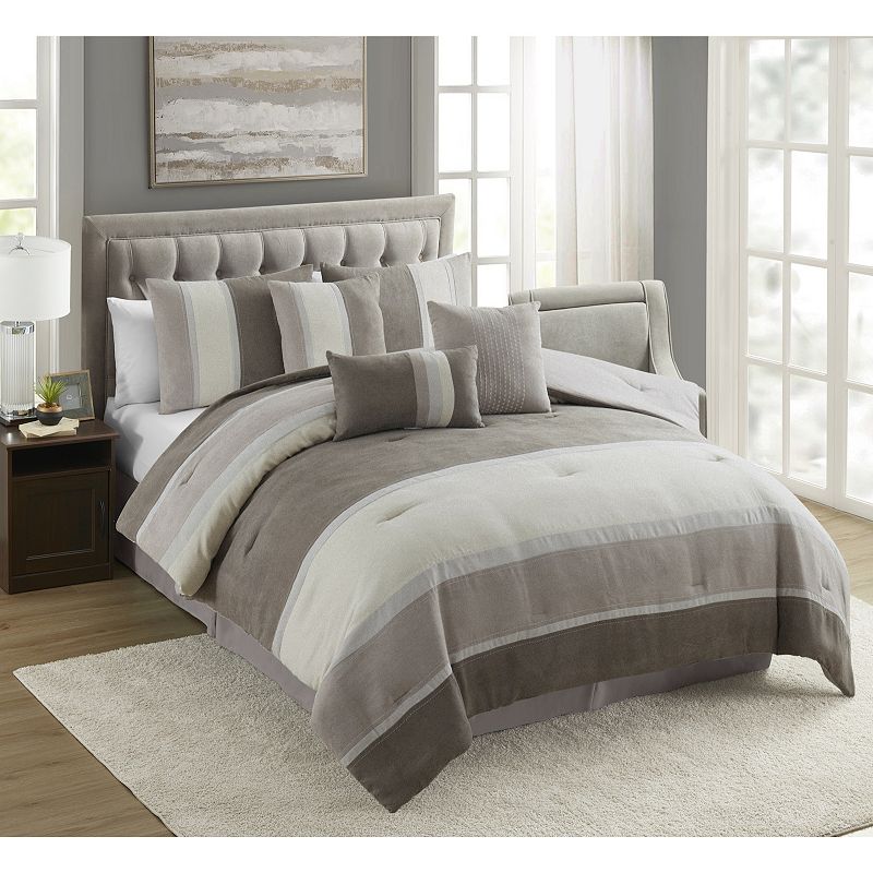 Sweet Home Collection Harvey Suede Comforter Set with Shams