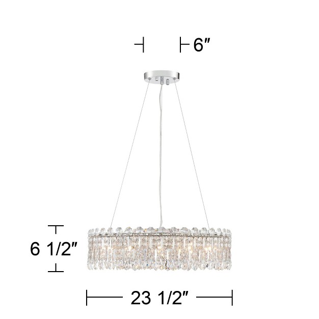 Wide Modern Crystal 12 light Led Fixture For Dining Room Kitchen Island Entryway Bedroom