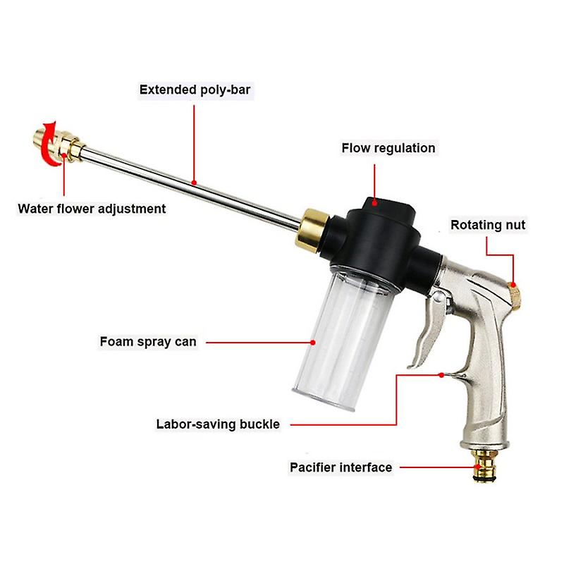 Garden Water Gun High Pressure Car Wash Sprinkler Hose Nozzle Foam Pot Water Spray Guns Watering Irrigation Tools