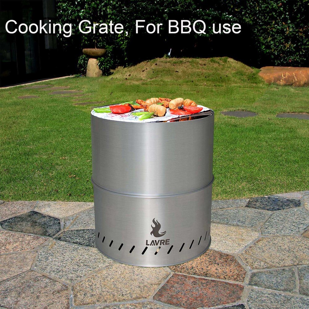 Outdoor Wood Burning Portable Stainless Steel Smokeless Fire Pit   N/A