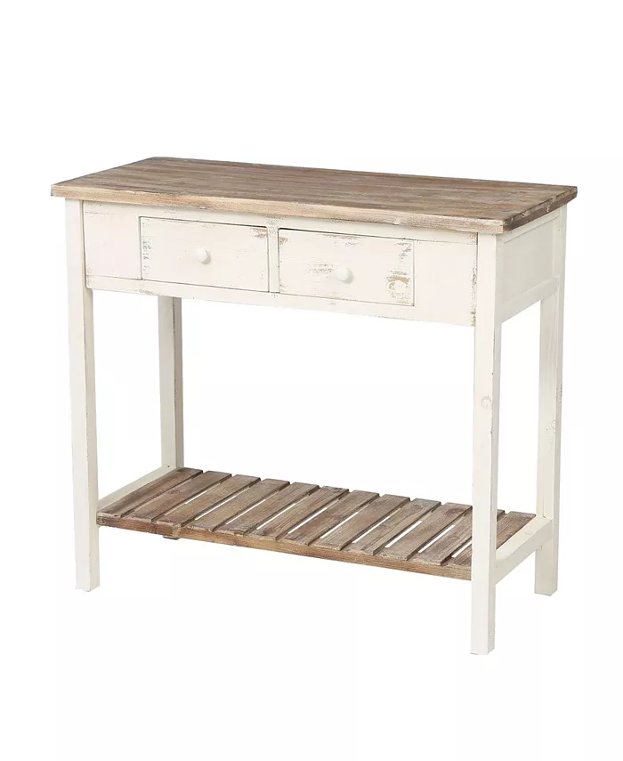 Luxen Home Vintage 2 Drawer Console Table