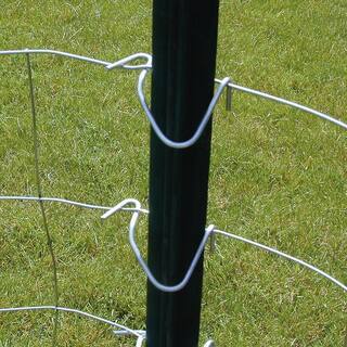 Everbilt 1-34 in. x 3-12 in. x 6 ft. Green Steel Fence T-Post with Anchor Plate 901176EB