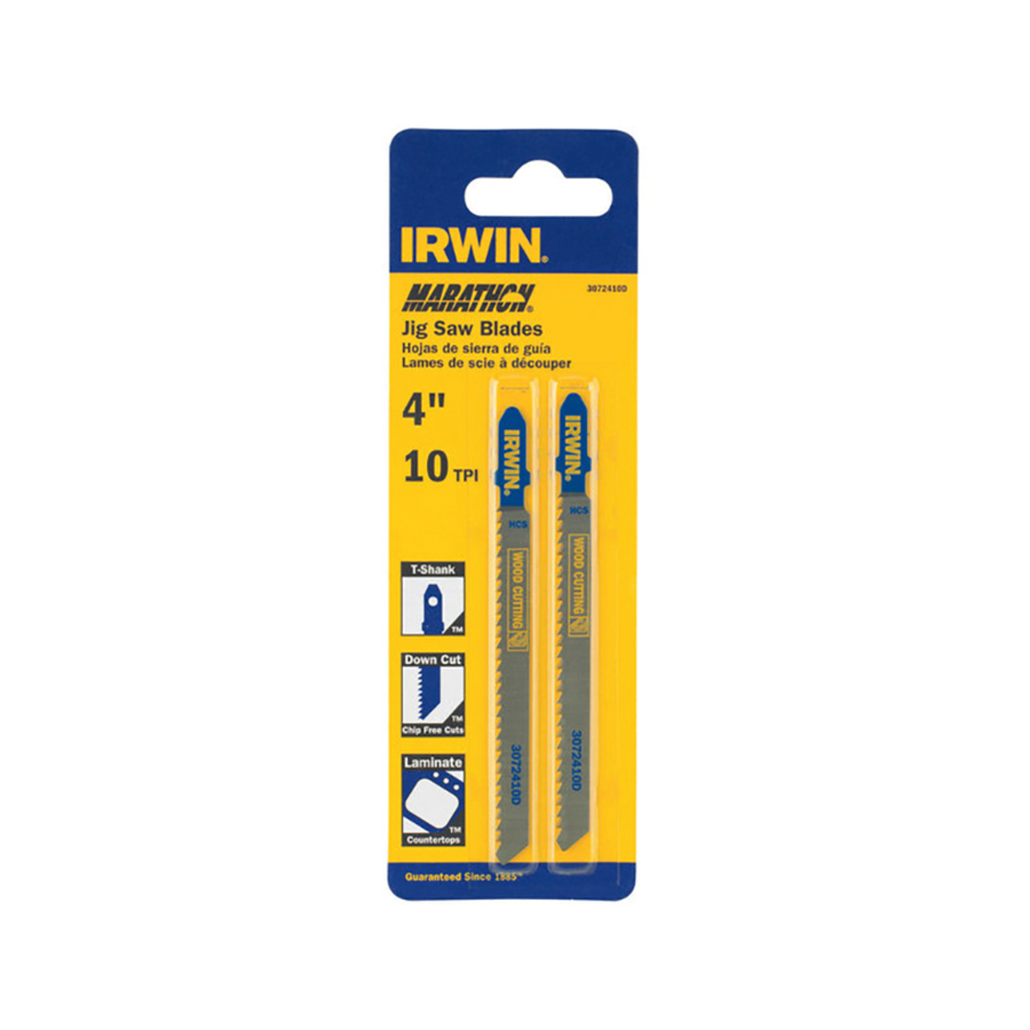 Irwin Marathon 4 in. Carbon Steel T-Shank Jig Saw Blade 10 TPI 2 pk