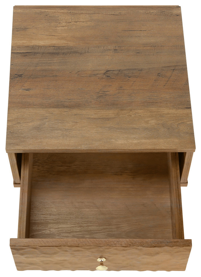 20 quotWalnut End Table With Drawer   Side Tables And End Tables   by HomeRoots  Houzz