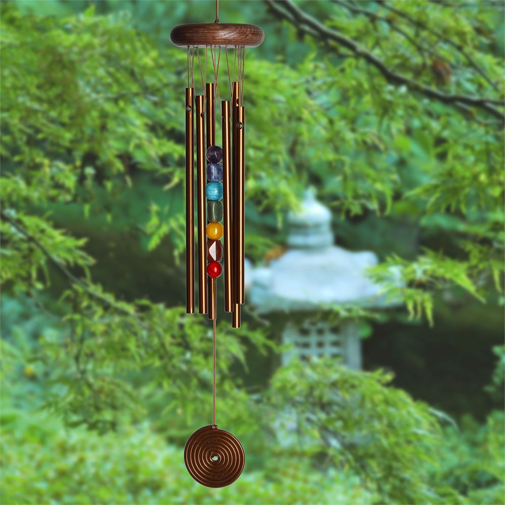 Woodstock Bronze Chakra Chimes with Seven Stones Chime CC7BR New