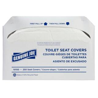 Genuine Joe Toilet Seat Covers (250-Sheets per Pack 10-Packs per Case) GJO10150