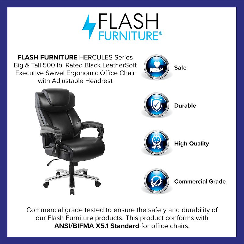 Flash Furniture Big and Tall Executive Swivel Office Chair