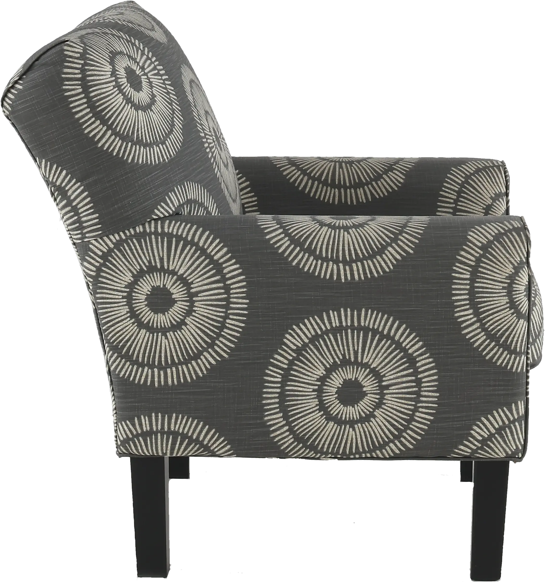 Raven Sunburst Gray Accent Chair