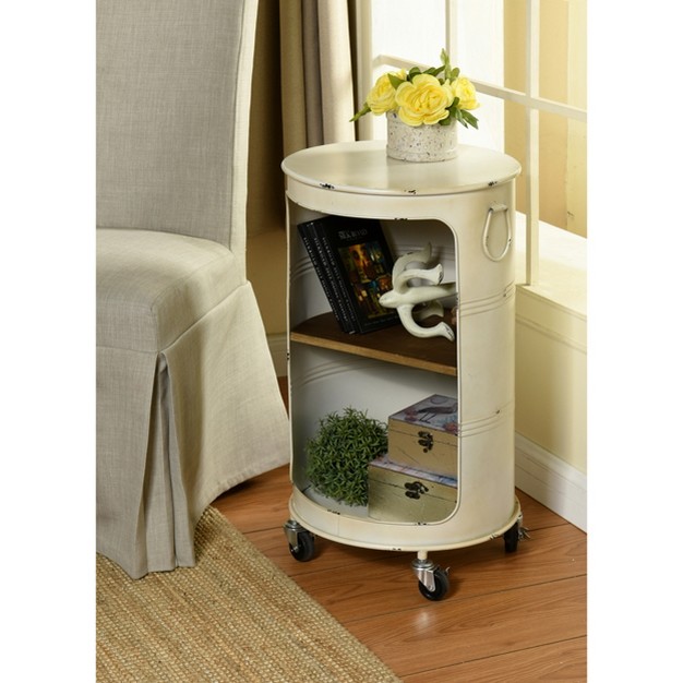 Church St Metal Side Table White Stylecraft