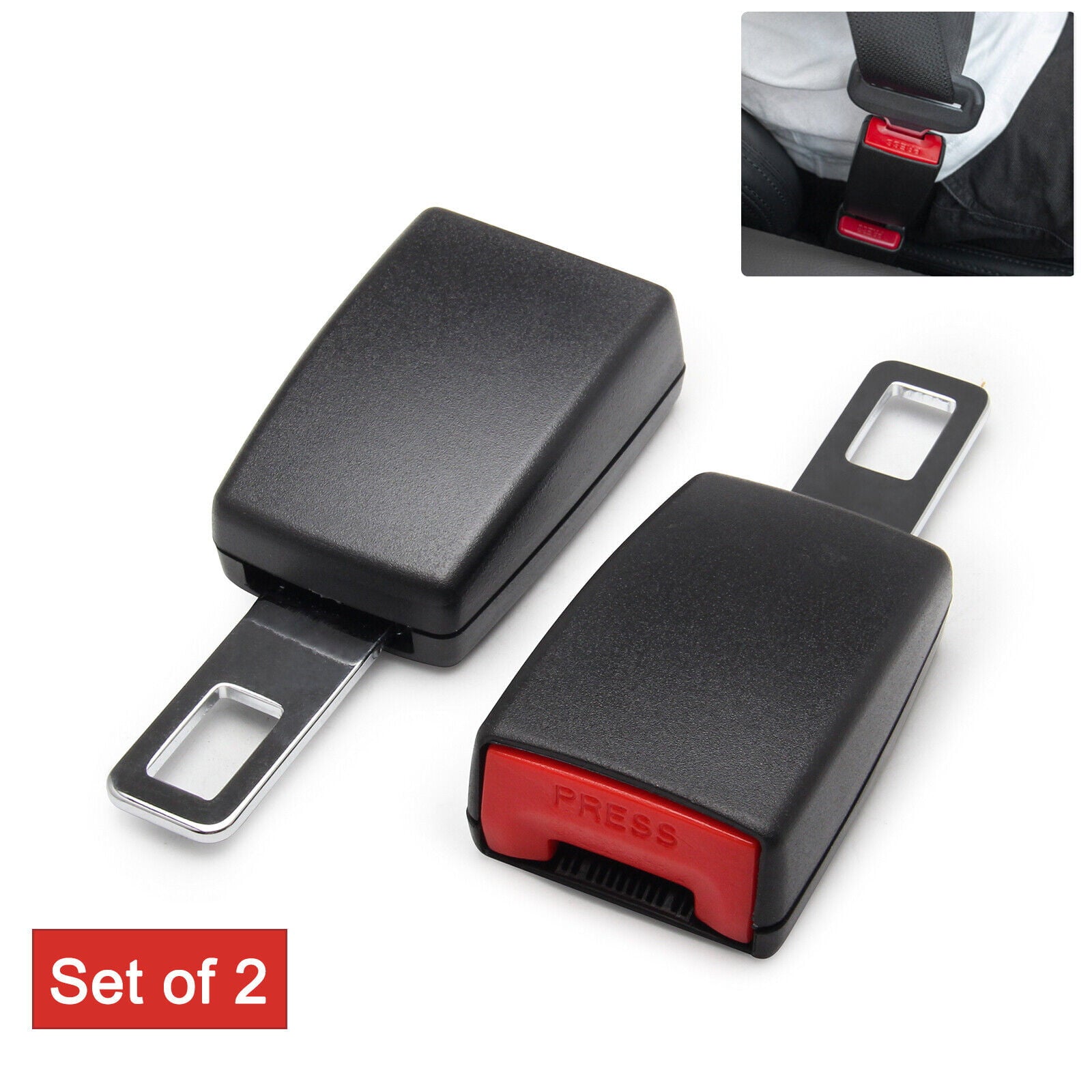 Top10 Racing Set 2 Universal Car Safety Seat Belt Extender Seatbelt Strap Buckle 4.7 