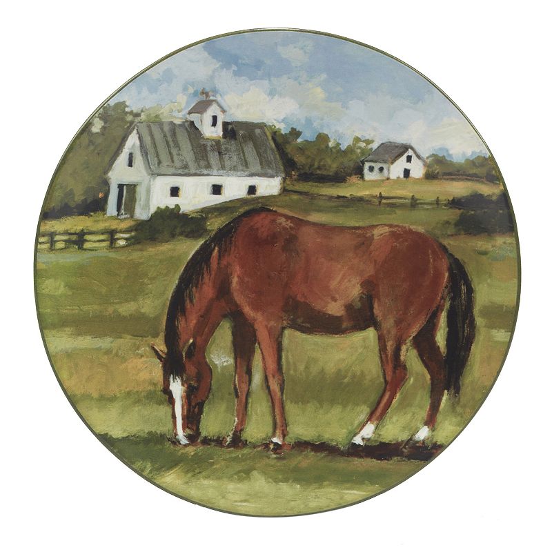 Certified International York Stables 4-pc. Dinner Plate Set