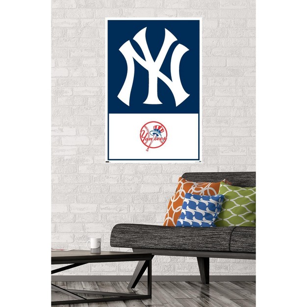 Trends International Mlb New York Yankees Logo 22 Unframed Wall Poster Prints