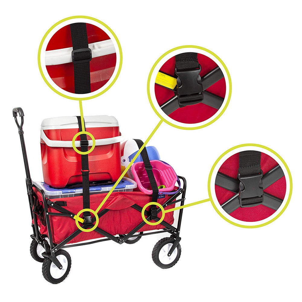 Bollsisrey Sports Collapsible Folding Outdoor Utility Wagon Extendable Straps for Wagons