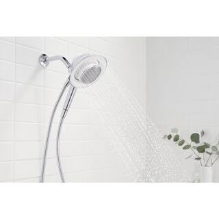 KOHLER Moxie 1-Spray Patterns with 1.75 GPM 6 in. Wall Mount Handheld Shower Head with Speaker in Polished Chrome 28241-GKE-CP