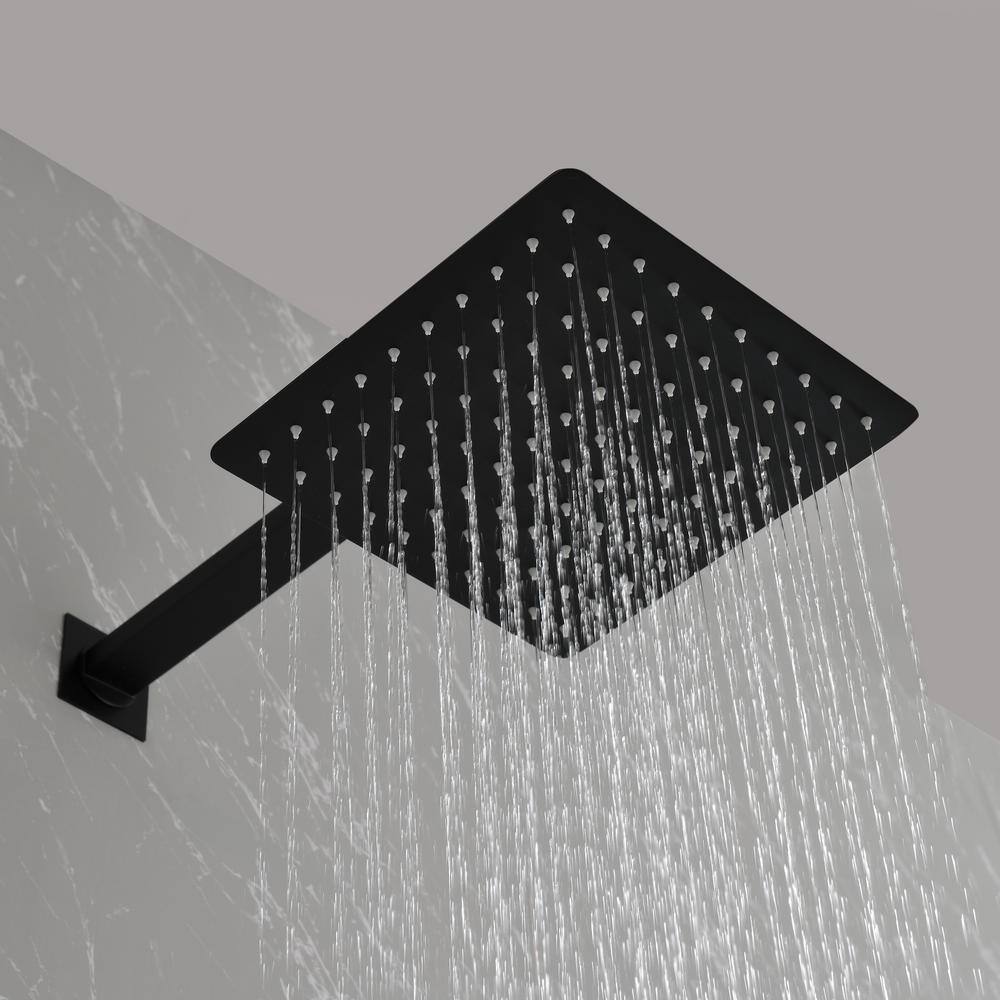 Utopia 4niture Finn 10 in. Shower Head 3-Jet Shower System with Handheld Shower in Matte Black HAS-B511-10MB