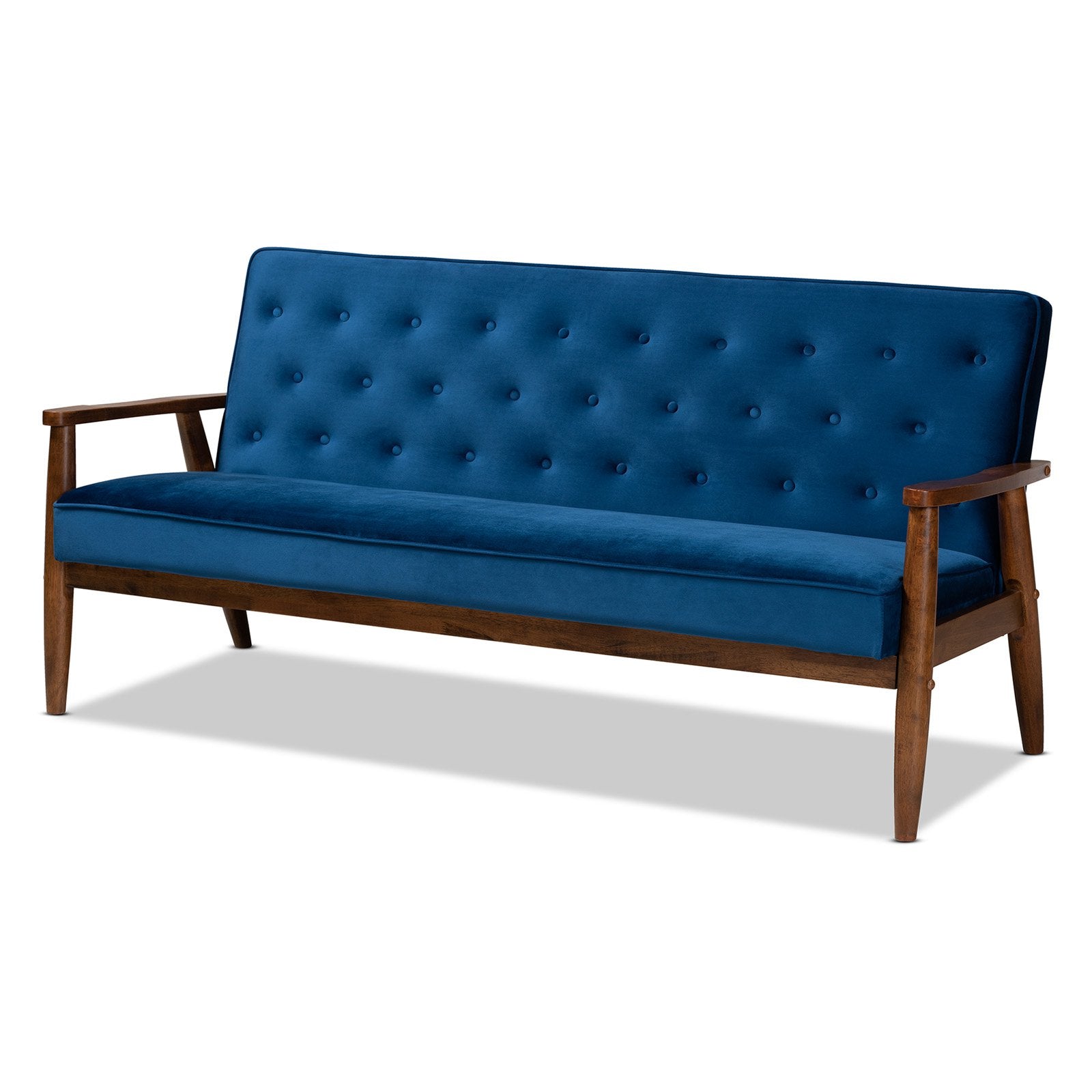 Baxton Studio Sorrento Velvet Tufted Sofa