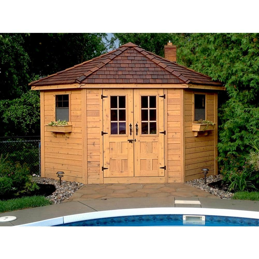 Outdoor Living Today 9 ft. x 9 ft. Penthouse Cedar Garden Shed PEN99