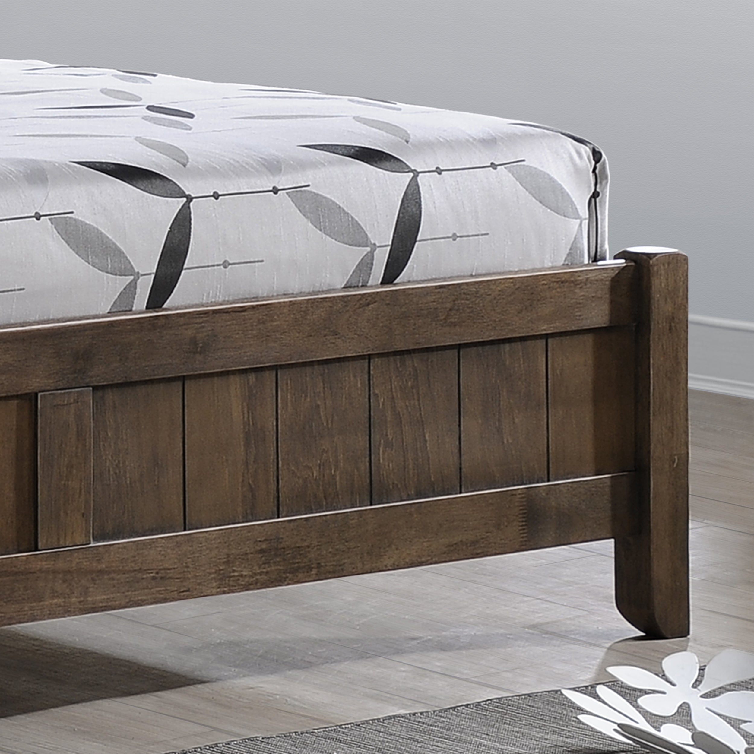 Camille Rustic Wooden Queen Platform Bed